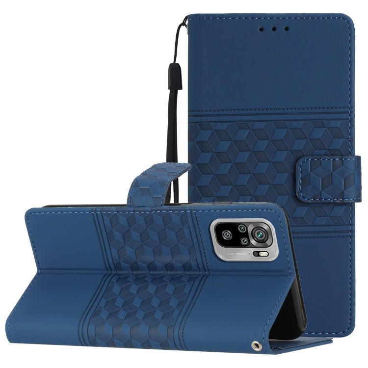 Diamond Embossed Skin Feel Leather Phone Case with Lanyard, For Xiaomi Redmi Note 8T, For Xiaomi Redmi Note 10 / Note 10S, For Xiaomi Redmi Note 10 5G, For Xiaomi Redmi Note 10 Pro / 10 Pro Max