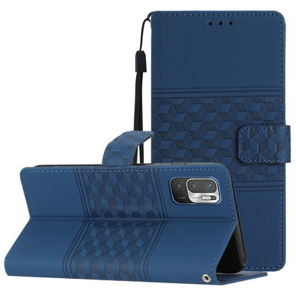 Diamond Embossed Skin Feel Leather Phone Case with Lanyard, For Xiaomi Redmi Note 8T, For Xiaomi Redmi Note 10 / Note 10S, For Xiaomi Redmi Note 10 5G, For Xiaomi Redmi Note 10 Pro / 10 Pro Max