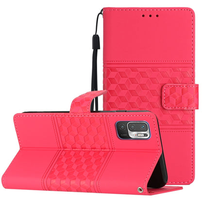 Diamond Embossed Skin Feel Leather Phone Case with Lanyard, For Xiaomi Redmi Note 8T, For Xiaomi Redmi Note 10 / Note 10S, For Xiaomi Redmi Note 10 5G, For Xiaomi Redmi Note 10 Pro / 10 Pro Max