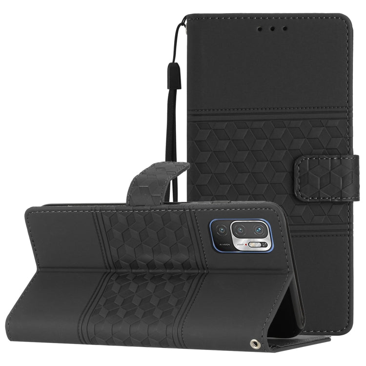 Diamond Embossed Skin Feel Leather Phone Case with Lanyard, For Xiaomi Redmi Note 8T, For Xiaomi Redmi Note 10 / Note 10S, For Xiaomi Redmi Note 10 5G, For Xiaomi Redmi Note 10 Pro / 10 Pro Max