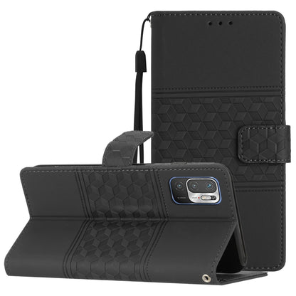 Diamond Embossed Skin Feel Leather Phone Case with Lanyard, For Xiaomi Redmi Note 8T, For Xiaomi Redmi Note 10 / Note 10S, For Xiaomi Redmi Note 10 5G, For Xiaomi Redmi Note 10 Pro / 10 Pro Max