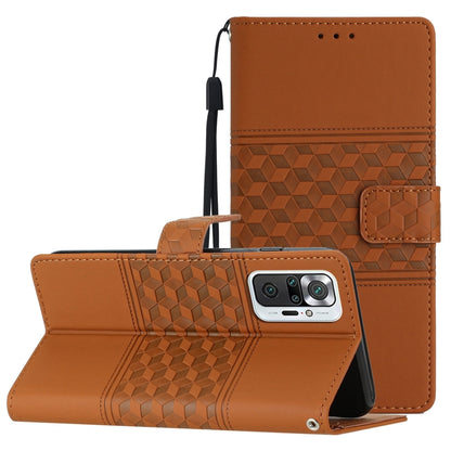 Diamond Embossed Skin Feel Leather Phone Case with Lanyard, For Xiaomi Redmi Note 8T, For Xiaomi Redmi Note 10 / Note 10S, For Xiaomi Redmi Note 10 5G, For Xiaomi Redmi Note 10 Pro / 10 Pro Max