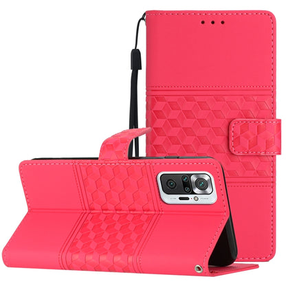 Diamond Embossed Skin Feel Leather Phone Case with Lanyard, For Xiaomi Redmi Note 8T, For Xiaomi Redmi Note 10 / Note 10S, For Xiaomi Redmi Note 10 5G, For Xiaomi Redmi Note 10 Pro / 10 Pro Max