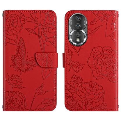 HT03 Skin Feel Butterfly Embossed Flip Leather Phone Case, For Honor 80, For Honor 80 Pro, For Honor 80 SE, For Motorola Moto G Play 2023