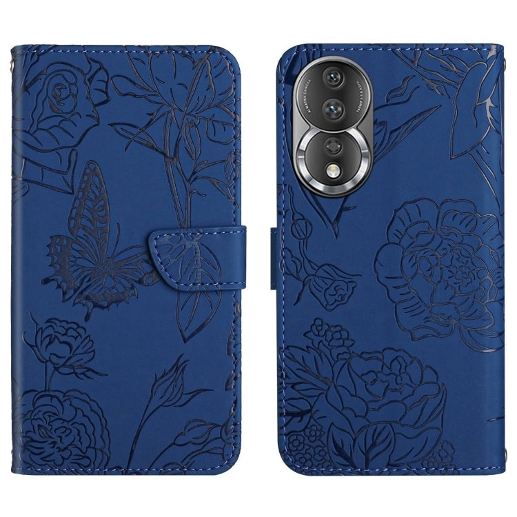 HT03 Skin Feel Butterfly Embossed Flip Leather Phone Case, For Honor 80, For Honor 80 Pro, For Honor 80 SE, For Motorola Moto G Play 2023