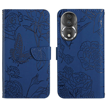 HT03 Skin Feel Butterfly Embossed Flip Leather Phone Case, For Honor 80, For Honor 80 Pro, For Honor 80 SE, For Motorola Moto G Play 2023