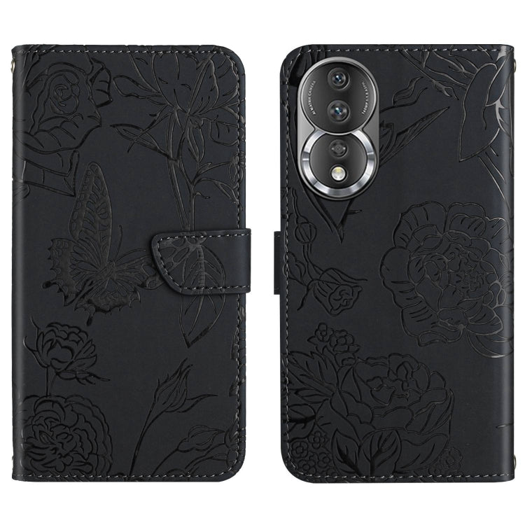 HT03 Skin Feel Butterfly Embossed Flip Leather Phone Case, For Honor 80, For Honor 80 Pro, For Honor 80 SE, For Motorola Moto G Play 2023