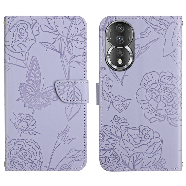 HT03 Skin Feel Butterfly Embossed Flip Leather Phone Case, For Honor 80, For Honor 80 Pro, For Honor 80 SE, For Motorola Moto G Play 2023