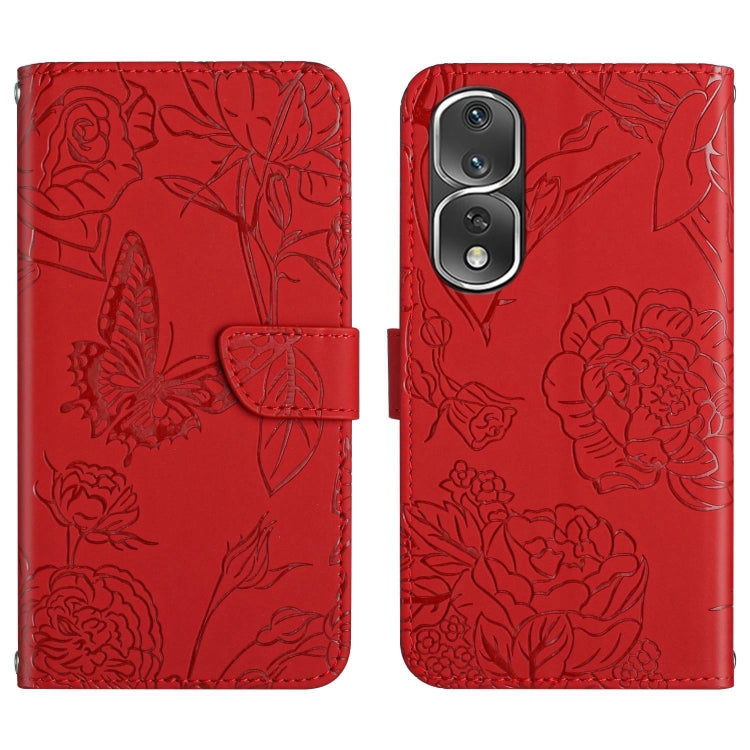 HT03 Skin Feel Butterfly Embossed Flip Leather Phone Case, For Honor 80, For Honor 80 Pro, For Honor 80 SE, For Motorola Moto G Play 2023