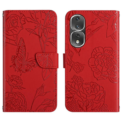 HT03 Skin Feel Butterfly Embossed Flip Leather Phone Case, For Honor 80, For Honor 80 Pro, For Honor 80 SE, For Motorola Moto G Play 2023