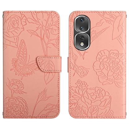 HT03 Skin Feel Butterfly Embossed Flip Leather Phone Case, For Honor 80, For Honor 80 Pro, For Honor 80 SE, For Motorola Moto G Play 2023