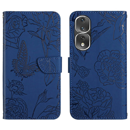 HT03 Skin Feel Butterfly Embossed Flip Leather Phone Case, For Honor 80, For Honor 80 Pro, For Honor 80 SE, For Motorola Moto G Play 2023