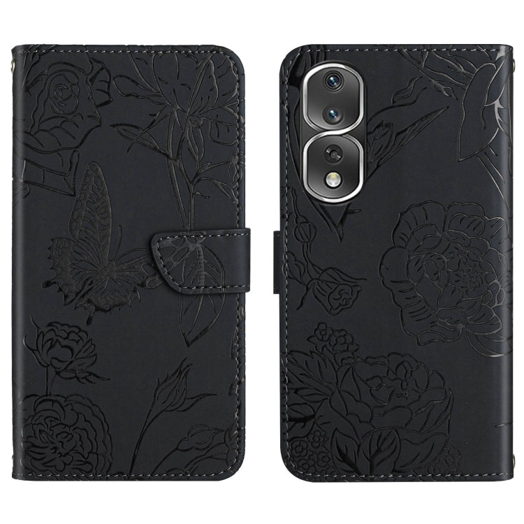 HT03 Skin Feel Butterfly Embossed Flip Leather Phone Case, For Honor 80, For Honor 80 Pro, For Honor 80 SE, For Motorola Moto G Play 2023
