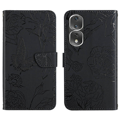 HT03 Skin Feel Butterfly Embossed Flip Leather Phone Case, For Honor 80, For Honor 80 Pro, For Honor 80 SE, For Motorola Moto G Play 2023