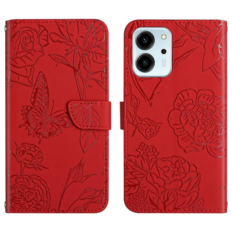 HT03 Skin Feel Butterfly Embossed Flip Leather Phone Case, For Honor 80, For Honor 80 Pro, For Honor 80 SE, For Motorola Moto G Play 2023
