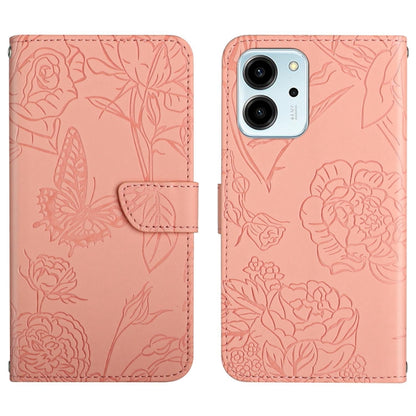 HT03 Skin Feel Butterfly Embossed Flip Leather Phone Case, For Honor 80, For Honor 80 Pro, For Honor 80 SE, For Motorola Moto G Play 2023