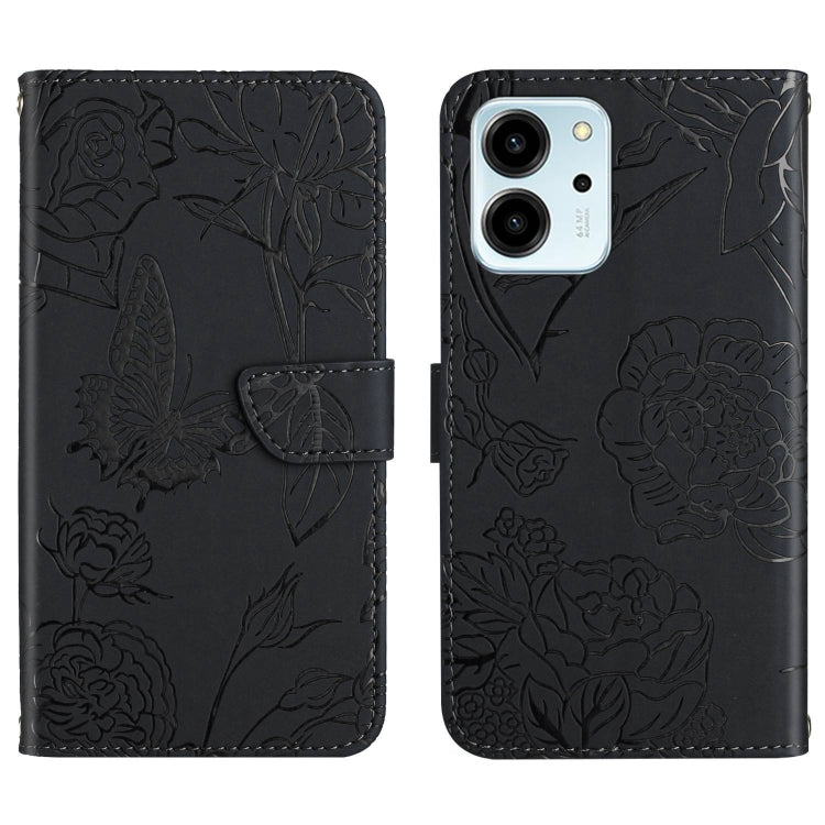 HT03 Skin Feel Butterfly Embossed Flip Leather Phone Case, For Honor 80, For Honor 80 Pro, For Honor 80 SE, For Motorola Moto G Play 2023