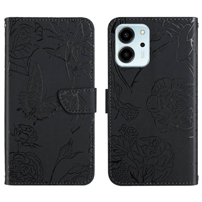 HT03 Skin Feel Butterfly Embossed Flip Leather Phone Case, For Honor 80, For Honor 80 Pro, For Honor 80 SE, For Motorola Moto G Play 2023
