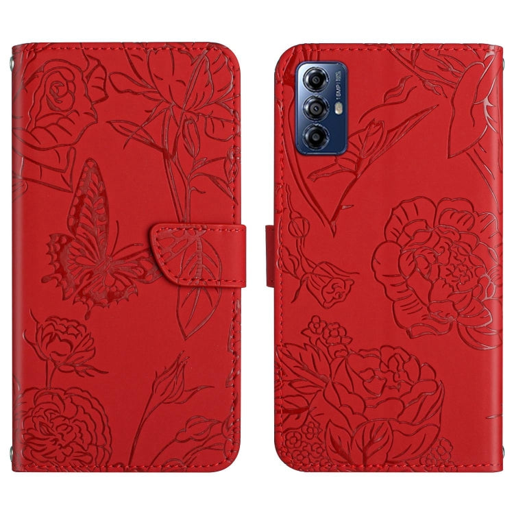 HT03 Skin Feel Butterfly Embossed Flip Leather Phone Case, For Honor 80, For Honor 80 Pro, For Honor 80 SE, For Motorola Moto G Play 2023