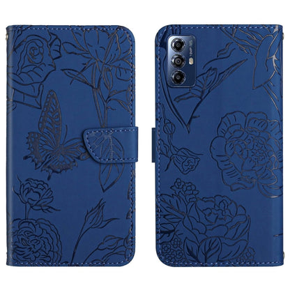 HT03 Skin Feel Butterfly Embossed Flip Leather Phone Case, For Honor 80, For Honor 80 Pro, For Honor 80 SE, For Motorola Moto G Play 2023