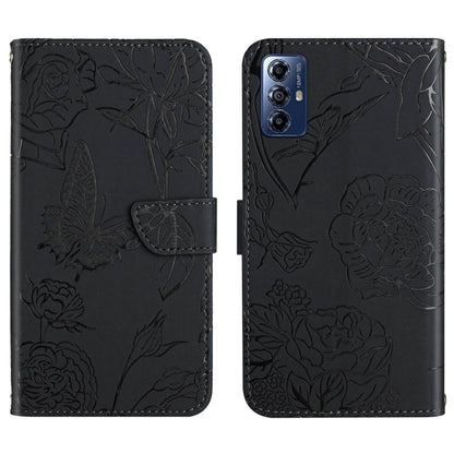 HT03 Skin Feel Butterfly Embossed Flip Leather Phone Case, For Honor 80, For Honor 80 Pro, For Honor 80 SE, For Motorola Moto G Play 2023