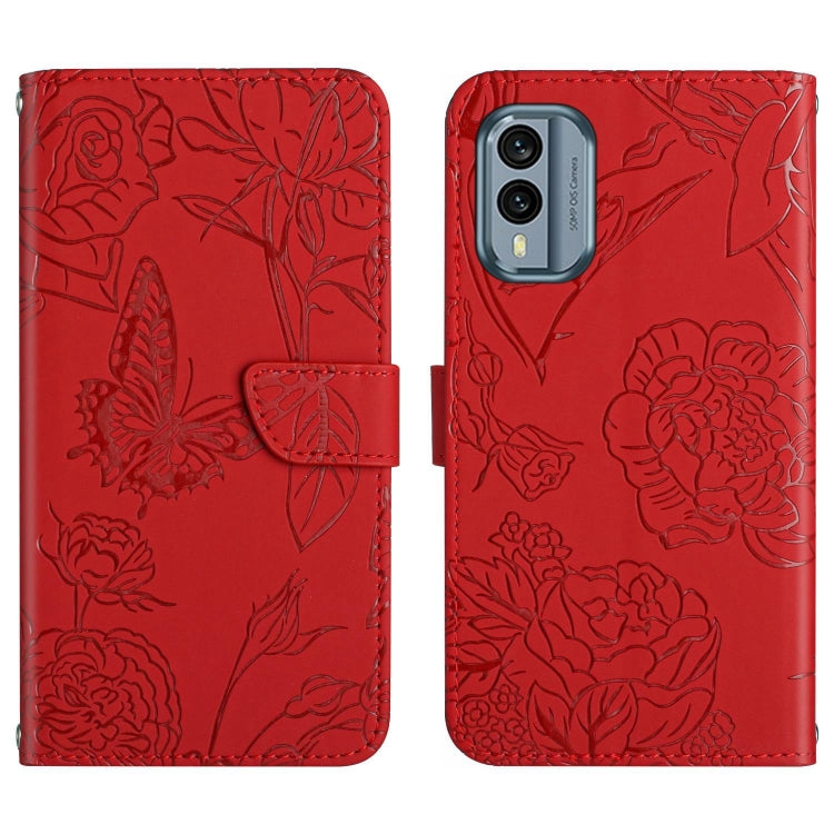 HT03 Skin Feel Butterfly Embossed Flip Leather Phone Case, For Nokia X30, For OPPO Reno9 / Reno9 Pro, For OPPO Reno9 Pro+, For Xiaomi 13