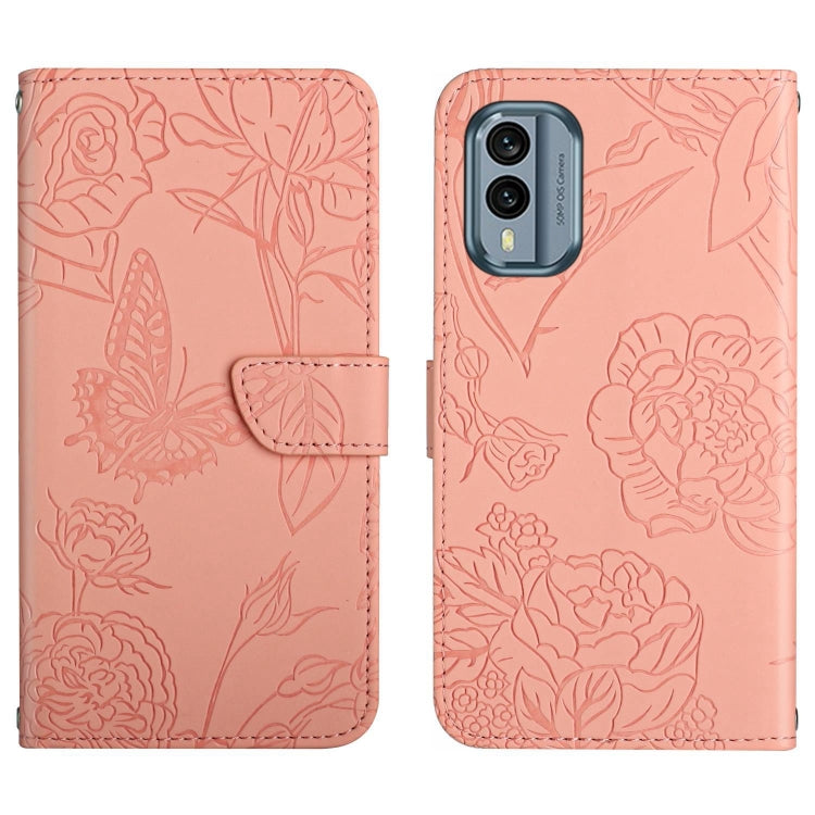 HT03 Skin Feel Butterfly Embossed Flip Leather Phone Case, For Nokia X30, For OPPO Reno9 / Reno9 Pro, For OPPO Reno9 Pro+, For Xiaomi 13