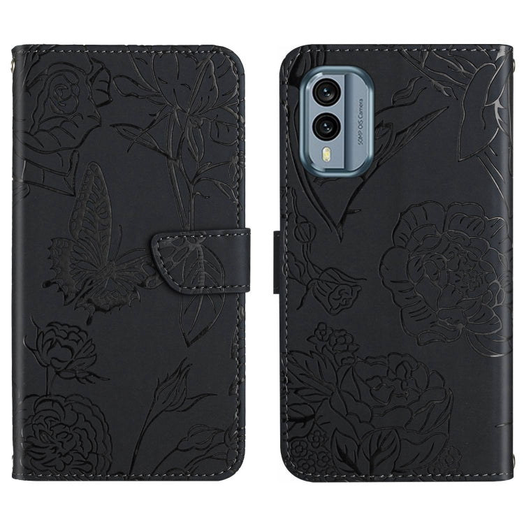 HT03 Skin Feel Butterfly Embossed Flip Leather Phone Case, For Nokia X30, For OPPO Reno9 / Reno9 Pro, For OPPO Reno9 Pro+, For Xiaomi 13