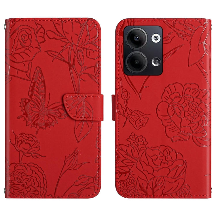HT03 Skin Feel Butterfly Embossed Flip Leather Phone Case, For Nokia X30, For OPPO Reno9 / Reno9 Pro, For OPPO Reno9 Pro+, For Xiaomi 13