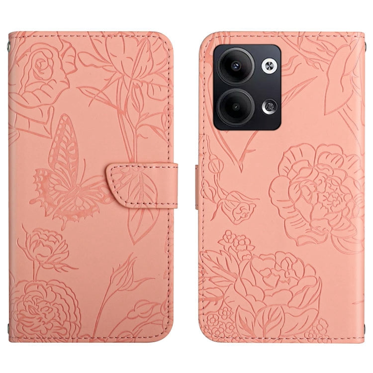 HT03 Skin Feel Butterfly Embossed Flip Leather Phone Case, For Nokia X30, For OPPO Reno9 / Reno9 Pro, For OPPO Reno9 Pro+, For Xiaomi 13