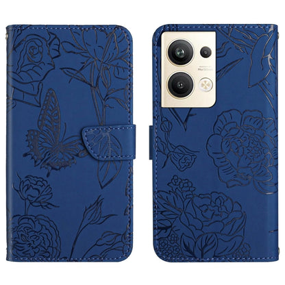 HT03 Skin Feel Butterfly Embossed Flip Leather Phone Case, For Nokia X30, For OPPO Reno9 / Reno9 Pro, For OPPO Reno9 Pro+, For Xiaomi 13