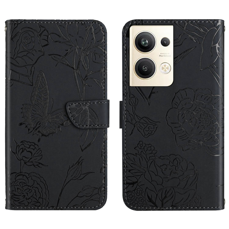 HT03 Skin Feel Butterfly Embossed Flip Leather Phone Case, For Nokia X30, For OPPO Reno9 / Reno9 Pro, For OPPO Reno9 Pro+, For Xiaomi 13