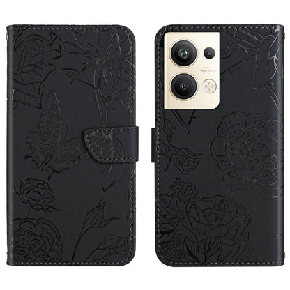 HT03 Skin Feel Butterfly Embossed Flip Leather Phone Case, For Nokia X30, For OPPO Reno9 / Reno9 Pro, For OPPO Reno9 Pro+, For Xiaomi 13
