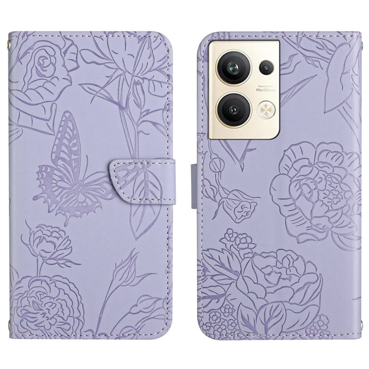 HT03 Skin Feel Butterfly Embossed Flip Leather Phone Case, For Nokia X30, For OPPO Reno9 / Reno9 Pro, For OPPO Reno9 Pro+, For Xiaomi 13