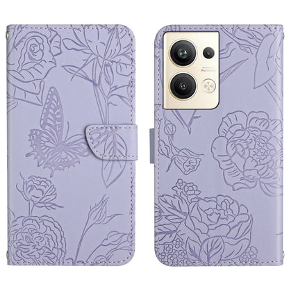 HT03 Skin Feel Butterfly Embossed Flip Leather Phone Case, For Nokia X30, For OPPO Reno9 / Reno9 Pro, For OPPO Reno9 Pro+, For Xiaomi 13
