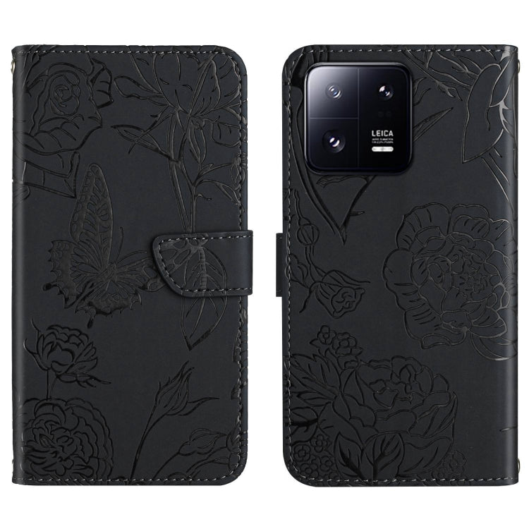 HT03 Skin Feel Butterfly Embossed Flip Leather Phone Case, For Nokia X30, For OPPO Reno9 / Reno9 Pro, For OPPO Reno9 Pro+, For Xiaomi 13