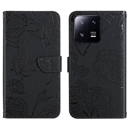 HT03 Skin Feel Butterfly Embossed Flip Leather Phone Case, For Nokia X30, For OPPO Reno9 / Reno9 Pro, For OPPO Reno9 Pro+, For Xiaomi 13