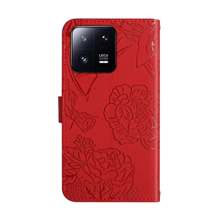 HT03 Skin Feel Butterfly Embossed Flip Leather Phone Case, For Xiaomi 13 Pro, For Samsung Galaxy A34 5G