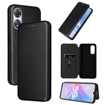 Carbon Fiber Texture Flip Leather Phone Case, For OPPO A58 5G, For Realme 10 4G, For Realme 10 Pro, For Realme GT Neo 3T / GT Neo2 5G