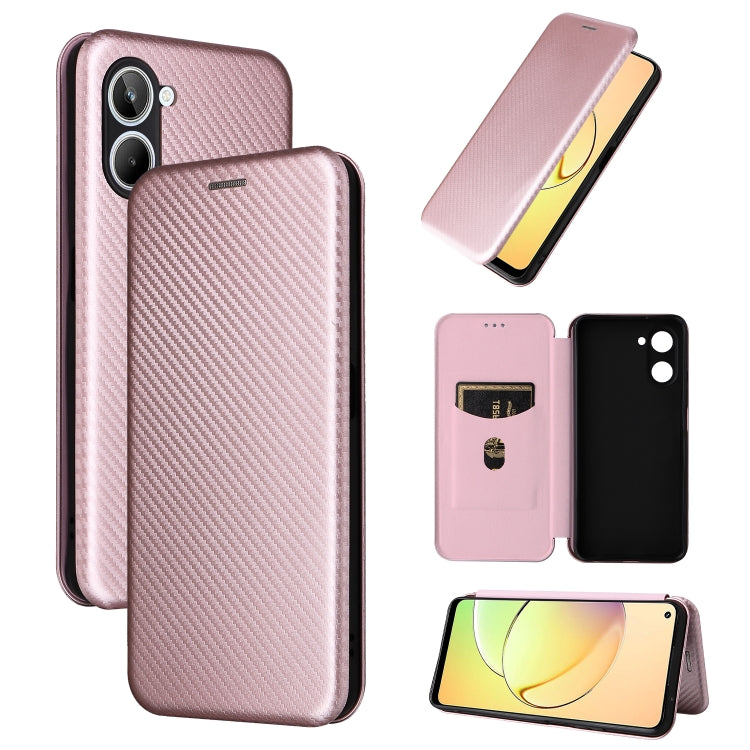 Carbon Fiber Texture Flip Leather Phone Case, For OPPO A58 5G, For Realme 10 4G, For Realme 10 Pro, For Realme GT Neo 3T / GT Neo2 5G