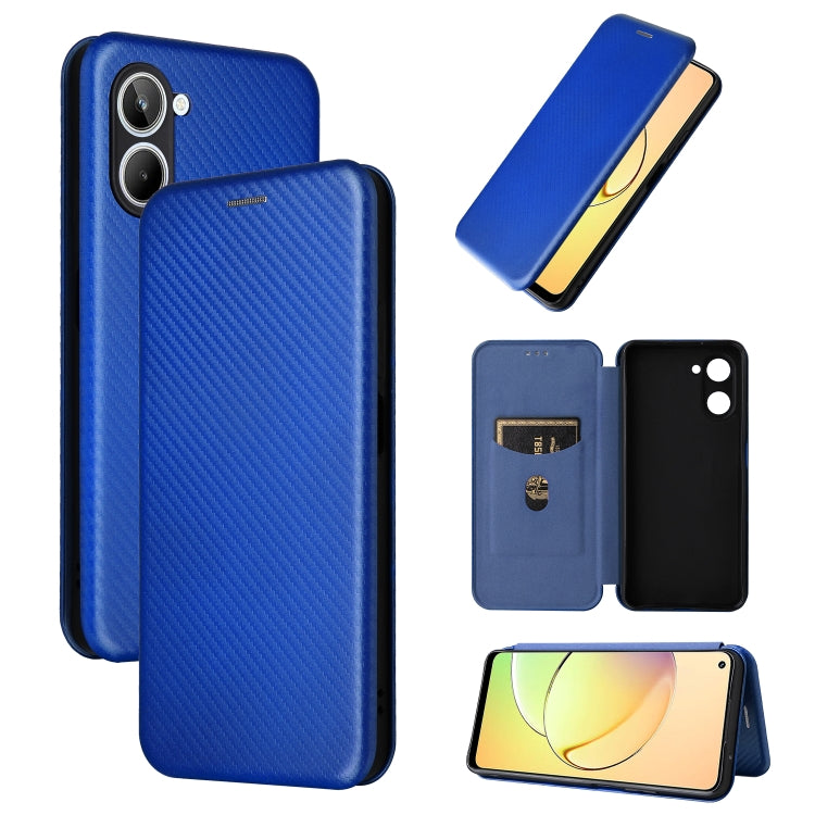 Carbon Fiber Texture Flip Leather Phone Case, For OPPO A58 5G, For Realme 10 4G, For Realme 10 Pro, For Realme GT Neo 3T / GT Neo2 5G
