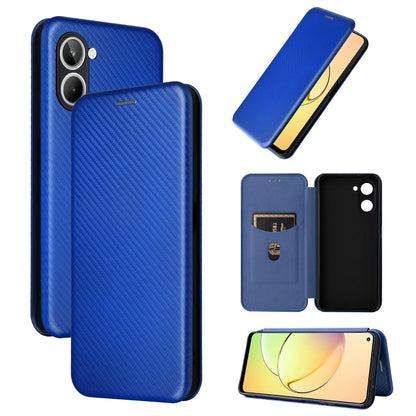 Carbon Fiber Texture Flip Leather Phone Case, For OPPO A58 5G, For Realme 10 4G, For Realme 10 Pro, For Realme GT Neo 3T / GT Neo2 5G