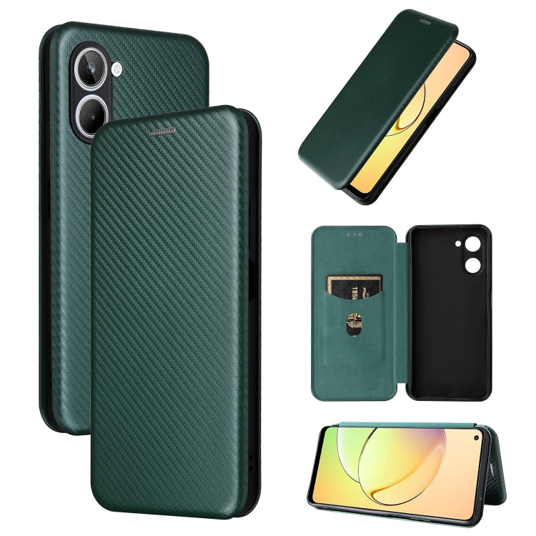 Carbon Fiber Texture Flip Leather Phone Case, For OPPO A58 5G, For Realme 10 4G, For Realme 10 Pro, For Realme GT Neo 3T / GT Neo2 5G