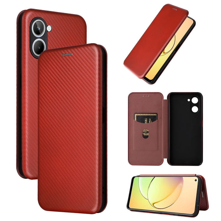 Carbon Fiber Texture Flip Leather Phone Case, For OPPO A58 5G, For Realme 10 4G, For Realme 10 Pro, For Realme GT Neo 3T / GT Neo2 5G