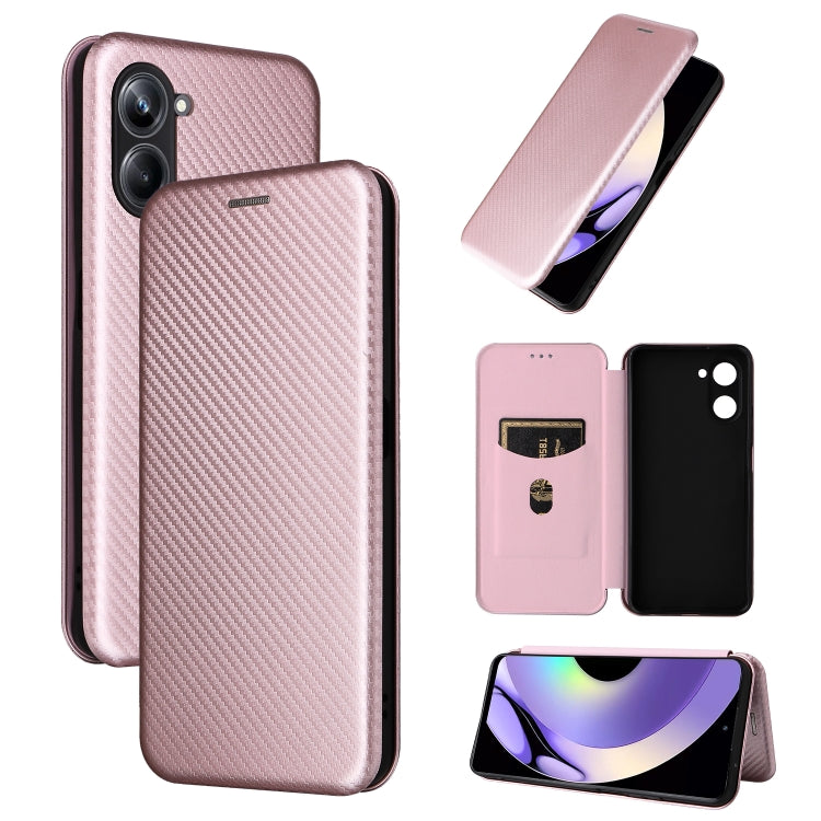 Carbon Fiber Texture Flip Leather Phone Case, For OPPO A58 5G, For Realme 10 4G, For Realme 10 Pro, For Realme GT Neo 3T / GT Neo2 5G