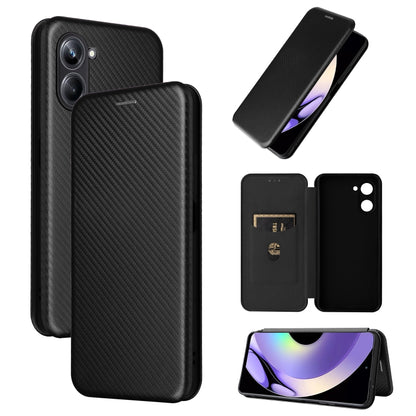 Carbon Fiber Texture Flip Leather Phone Case, For OPPO A58 5G, For Realme 10 4G, For Realme 10 Pro, For Realme GT Neo 3T / GT Neo2 5G
