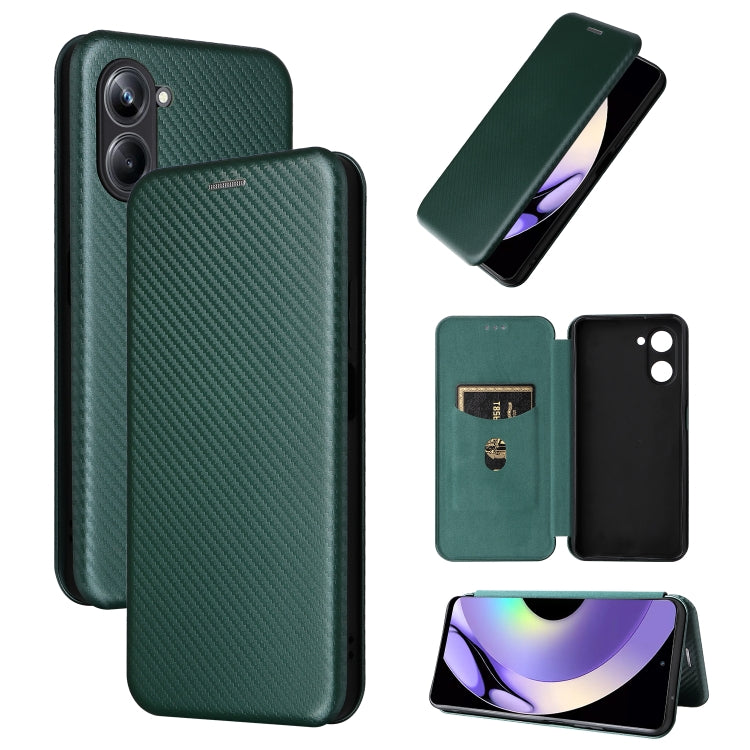 Carbon Fiber Texture Flip Leather Phone Case, For OPPO A58 5G, For Realme 10 4G, For Realme 10 Pro, For Realme GT Neo 3T / GT Neo2 5G