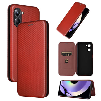 Carbon Fiber Texture Flip Leather Phone Case, For OPPO A58 5G, For Realme 10 4G, For Realme 10 Pro, For Realme GT Neo 3T / GT Neo2 5G