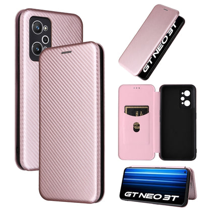 Carbon Fiber Texture Flip Leather Phone Case, For OPPO A58 5G, For Realme 10 4G, For Realme 10 Pro, For Realme GT Neo 3T / GT Neo2 5G