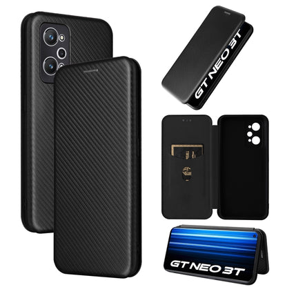 Carbon Fiber Texture Flip Leather Phone Case, For OPPO A58 5G, For Realme 10 4G, For Realme 10 Pro, For Realme GT Neo 3T / GT Neo2 5G